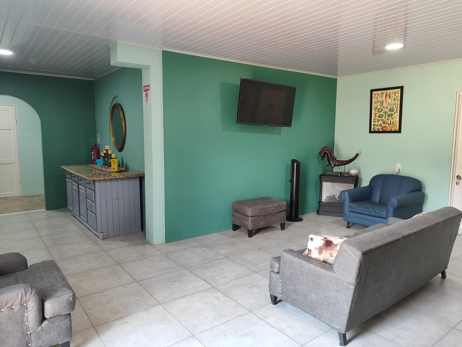 Sitting room with sofas and television